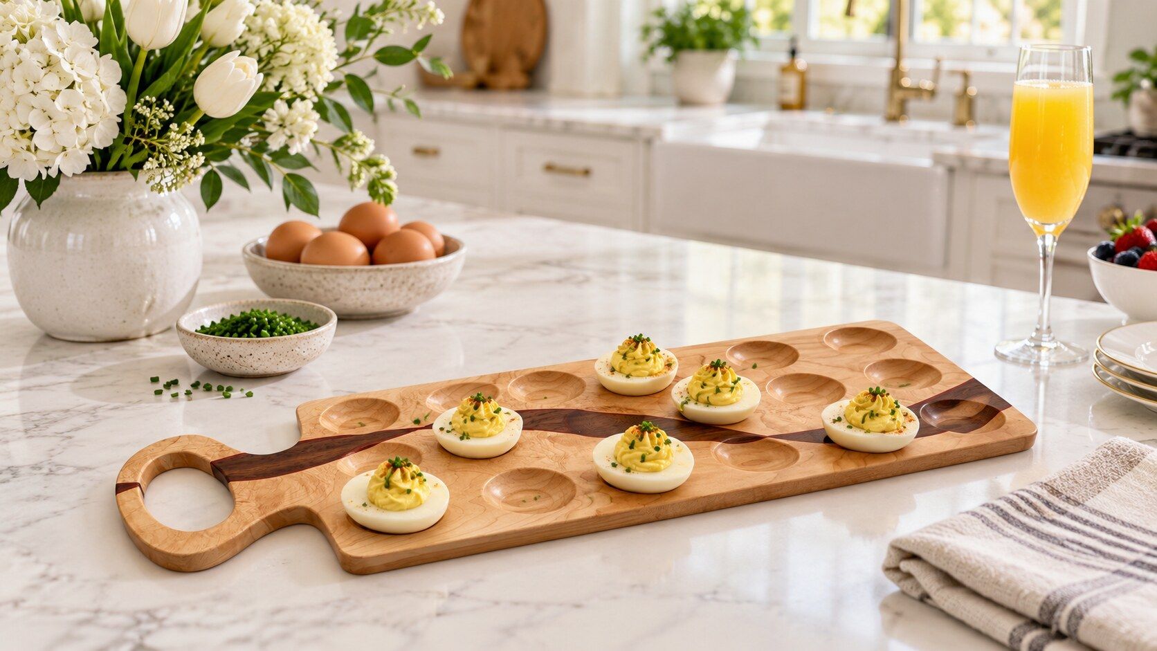 Maple and walnut deviled egg tray, photo 3