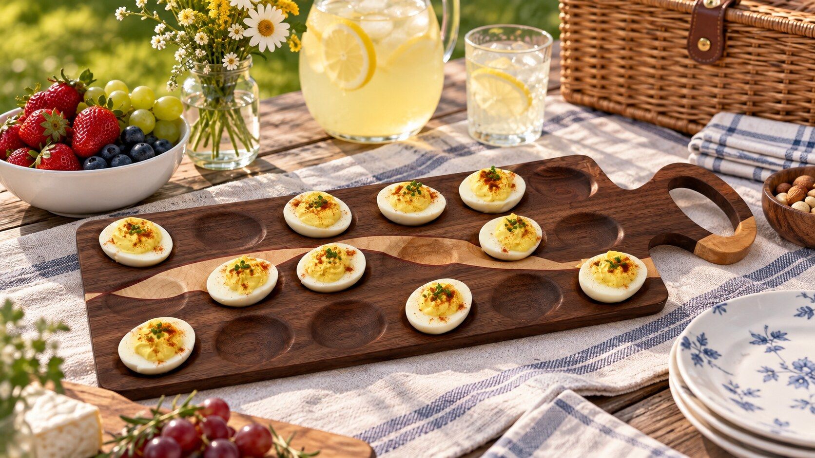 Walnut and maple deviled egg tray, photo 4