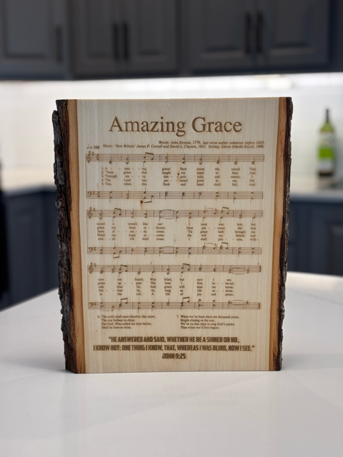 Amazing Grace Sheet Music Wall Sign