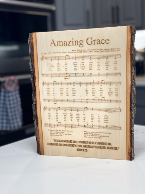 Amazing Grace Sheet Music Wall Sign