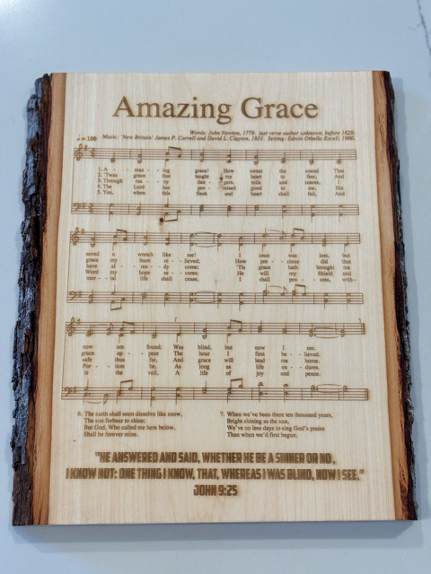 Amazing Grace Sheet Music Wall Sign